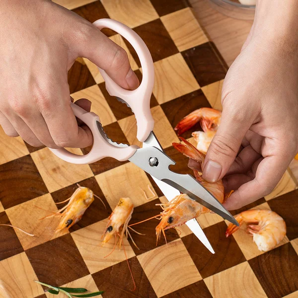 Stainless Steel Magnetic Kitchen Scissors, Multifunctional Kitchen Scissors with Detachable Chicken Bone Cutter and Storage Stand